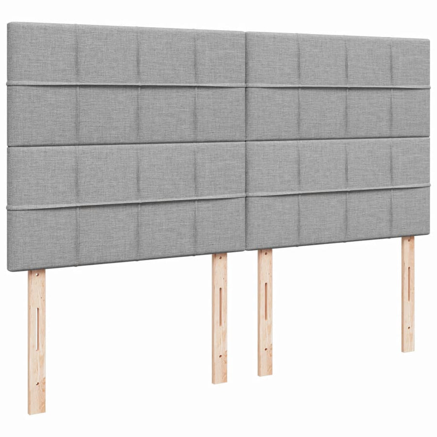 Boxspring met matras stof lichtgrijs 180x200 cm