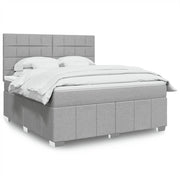 Boxspring 180x200 cm lichtgrijs met pocketveringmatras