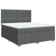 Boxspring met matras stof donkergrijs 180x200 cm