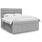 Boxspring 180x200 cm lichtgrijs met matras