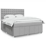Boxspring met matras lichtgrijs 180x200 cm