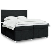 Boxspring met matras 200x200 cm zwart