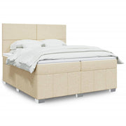 Boxspring crèmekleurig 200x200 cm met matras