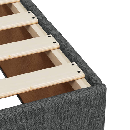 Boxspring met matras stof donkergrijs 200x200 cm