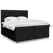 Boxspring met matras 200x200 cm zwart