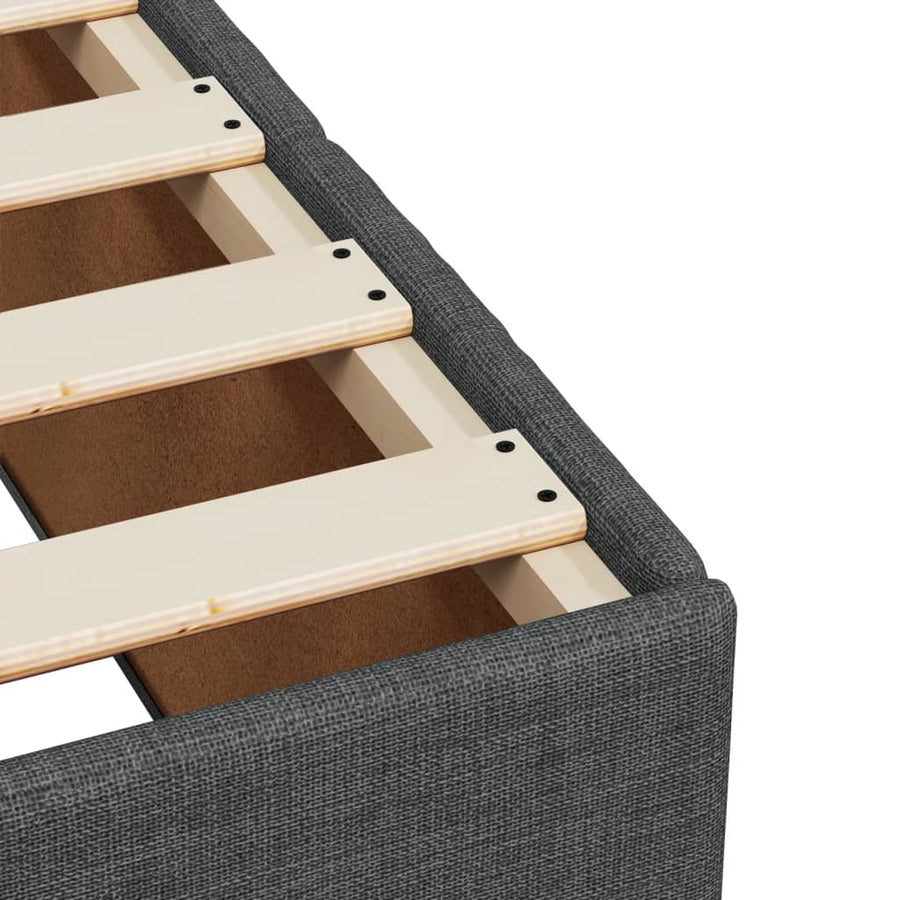 Boxspring met matras stof donkergrijs 200x200 cm