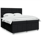 Boxspring met matras 200x200 cm zwart