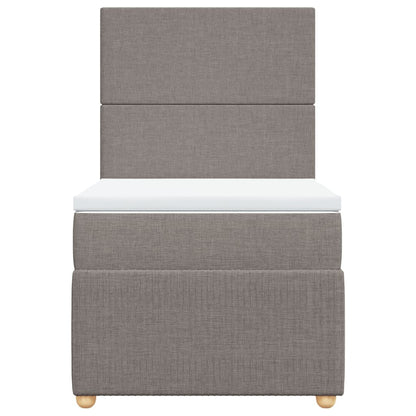 Boxspring met matras stof taupe 80x200 cm