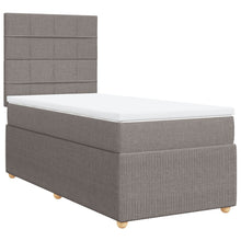 Boxspring met matras stof taupe 80x200 cm