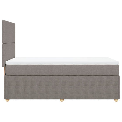 Boxspring met matras stof taupe 90x190 cm
