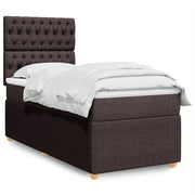 Boxspring 90x190 cm donkerbruin met matras