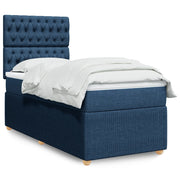Boxspring met matras 90x190 cm blauw