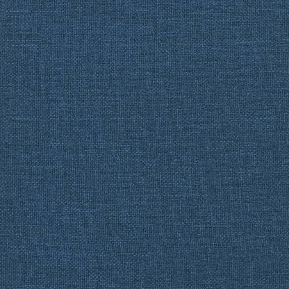 Boxspring met matras stof blauw 90x190 cm