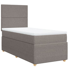 Boxspring met matras stof taupe 90x200 cm
