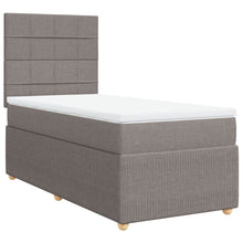 Boxspring met matras stof taupe 90x200 cm