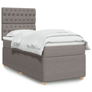 Boxspring met matras 90x200 cm taupe