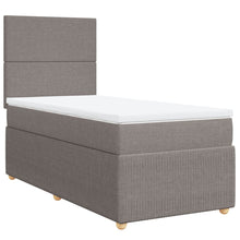 Boxspring met matras stof taupe 100x200 cm
