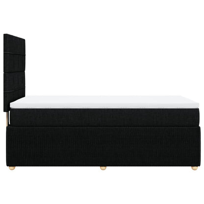 Boxspring met matras stof zwart 100x200 cm