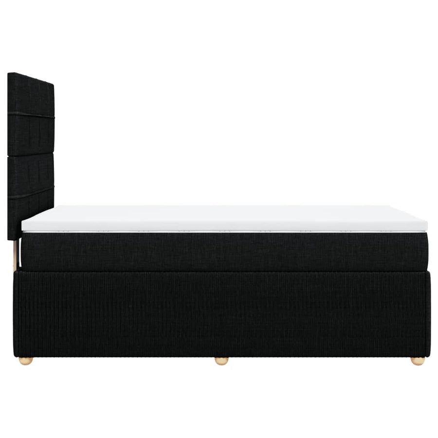 Boxspring met matras stof zwart 100x200 cm