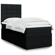 Boxspring met matras 100x200 cm zwart