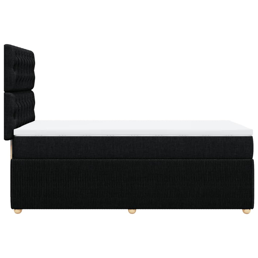 Boxspring met matras stof zwart 100x200 cm