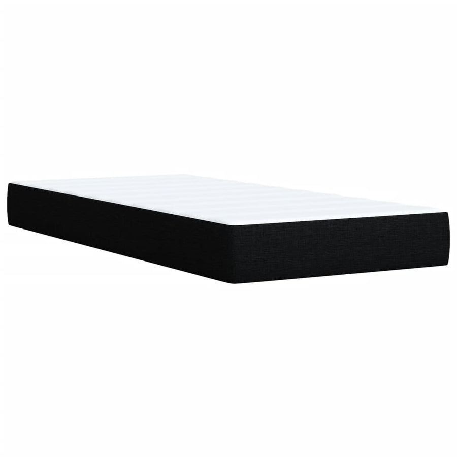 Boxspring met matras stof zwart 100x200 cm