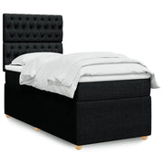 Boxspring met matras 100x200 cm zwart