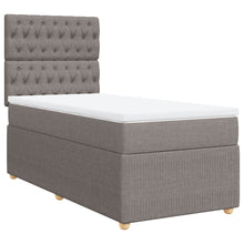 Boxspring met matras stof taupe 100x200 cm