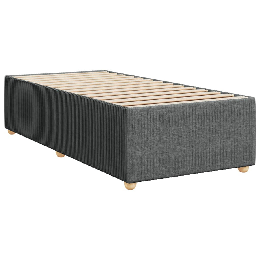 Boxspring met matras stof donkergrijs 100x200 cm