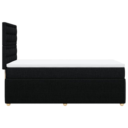 Boxspring met matras stof zwart 100x200 cm