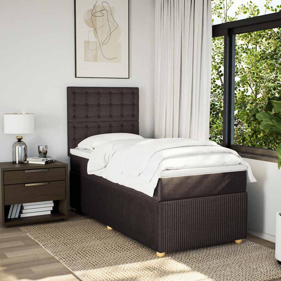 Boxspring Met Matras Stof 100 x 200 cm