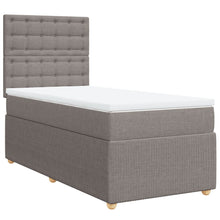 Boxspring met matras stof taupe 100x200 cm