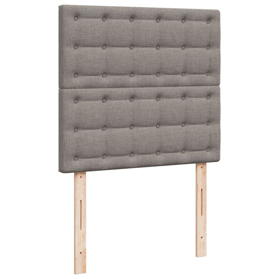 Boxspring met matras stof taupe 100x200 cm