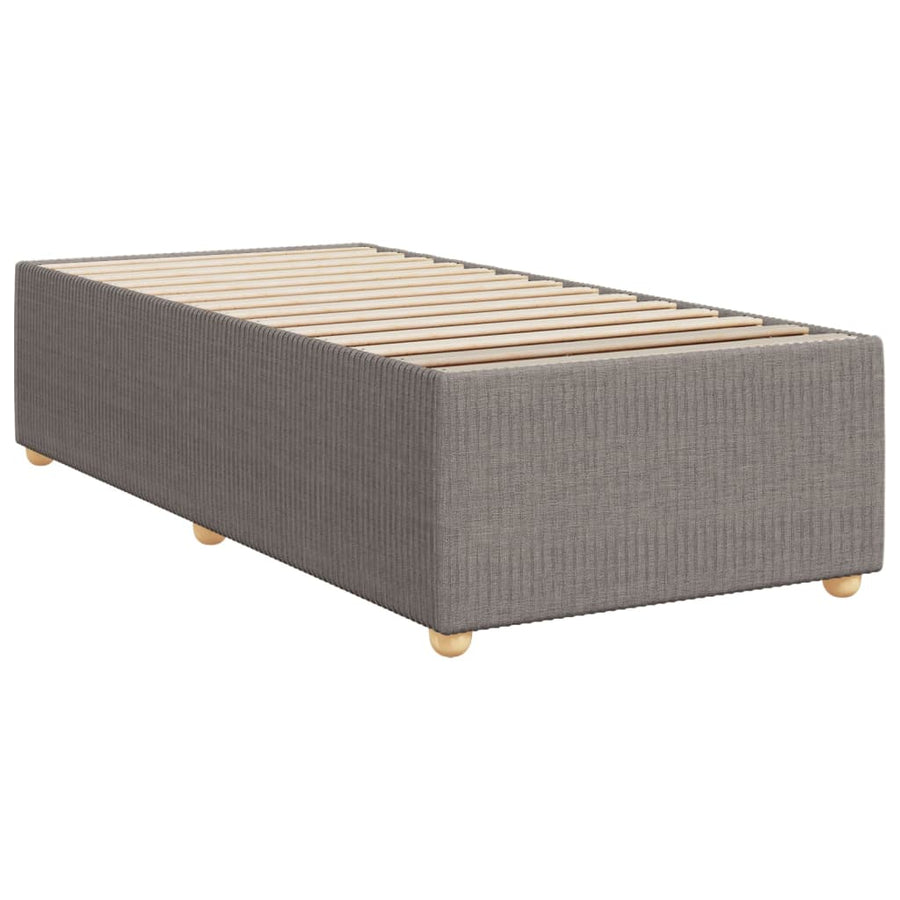 Boxspring met matras stof taupe 100x200 cm