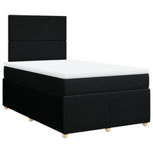 Boxspring met matras stof zwart 120x190 cm