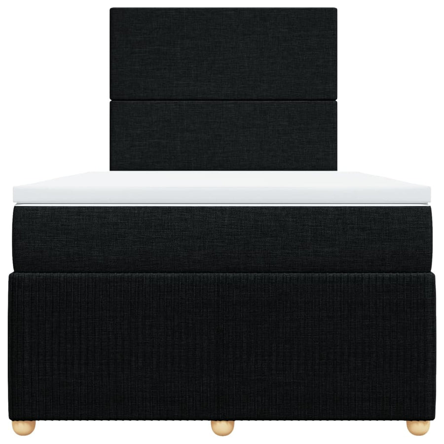Boxspring met matras stof zwart 120x190 cm
