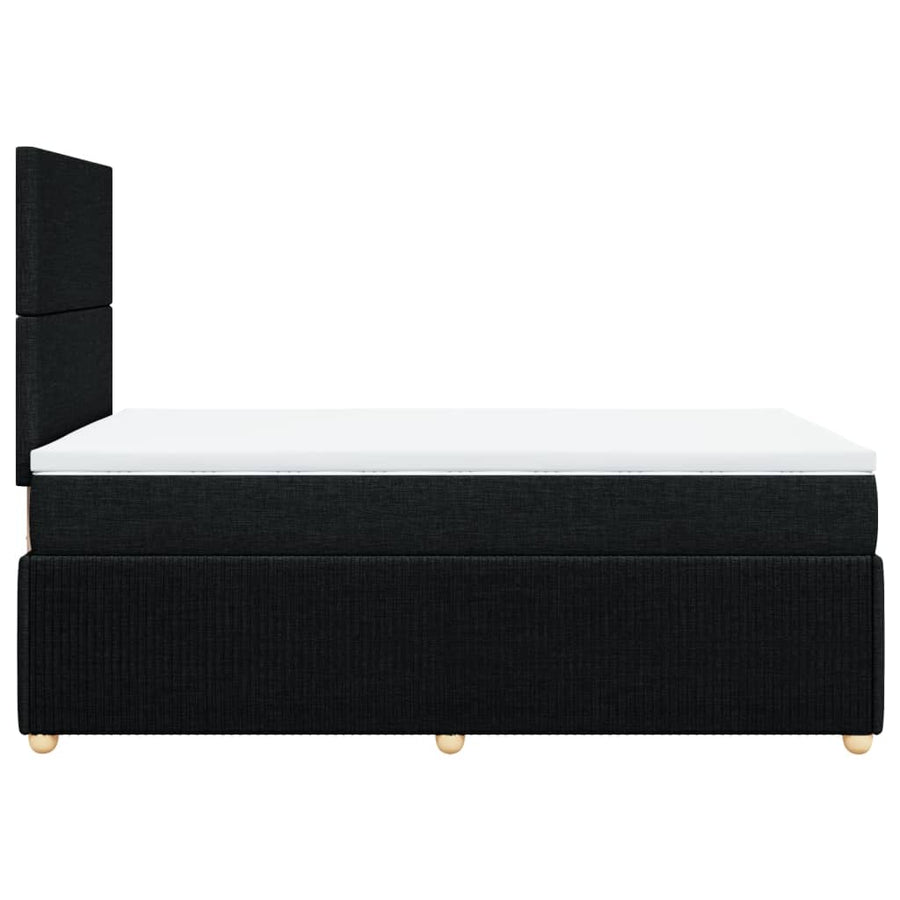 Boxspring met matras stof zwart 120x190 cm