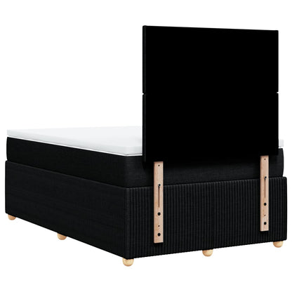 Boxspring met matras stof zwart 120x190 cm