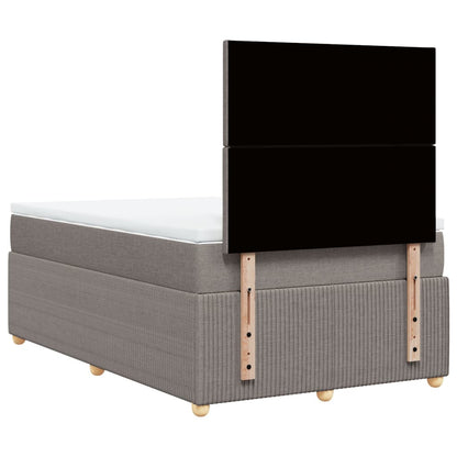 Boxspring met matras stof taupe 120x190 cm