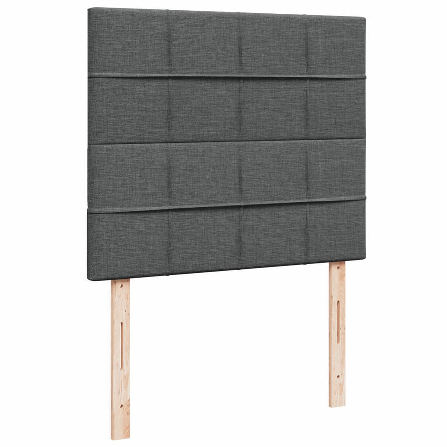 Boxspring met matras stof donkergrijs 120x190 cm