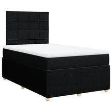Boxspring met matras stof zwart 120x190 cm