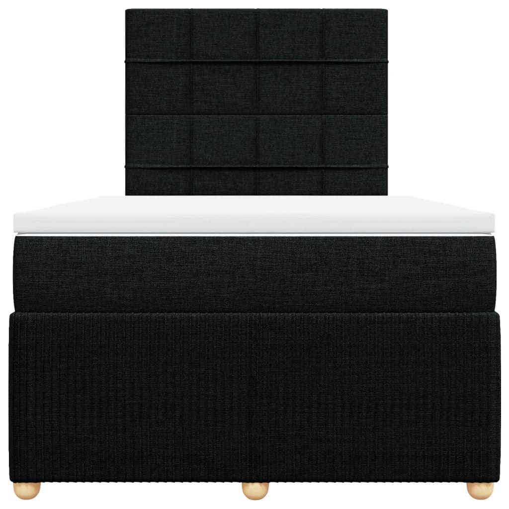Boxspring met matras stof zwart 120x190 cm