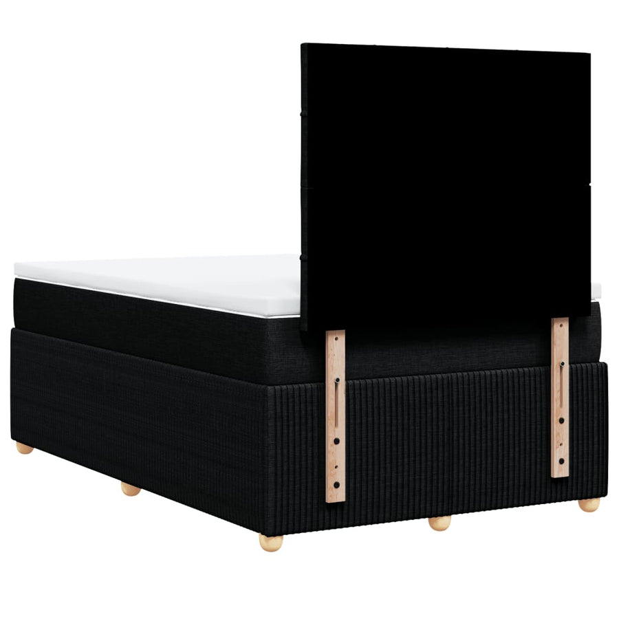 Boxspring met matras stof zwart 120x190 cm