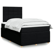 Boxspring met matras 120x190 cm zwart