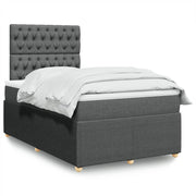 Boxspring met matras 120x190 cm donkergrijs