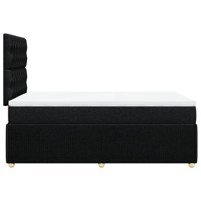 Boxspring met matras stof zwart 120x190 cm