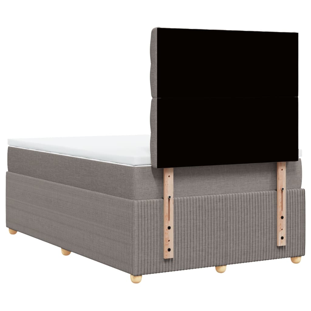 Boxspring met matras stof taupe 120x190 cm