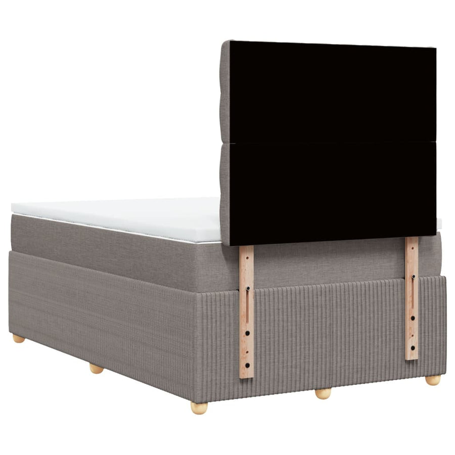Boxspring met matras stof taupe 120x190 cm