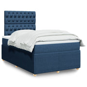 Boxspring bed 120x190 cm blauw met pocketveringmatras