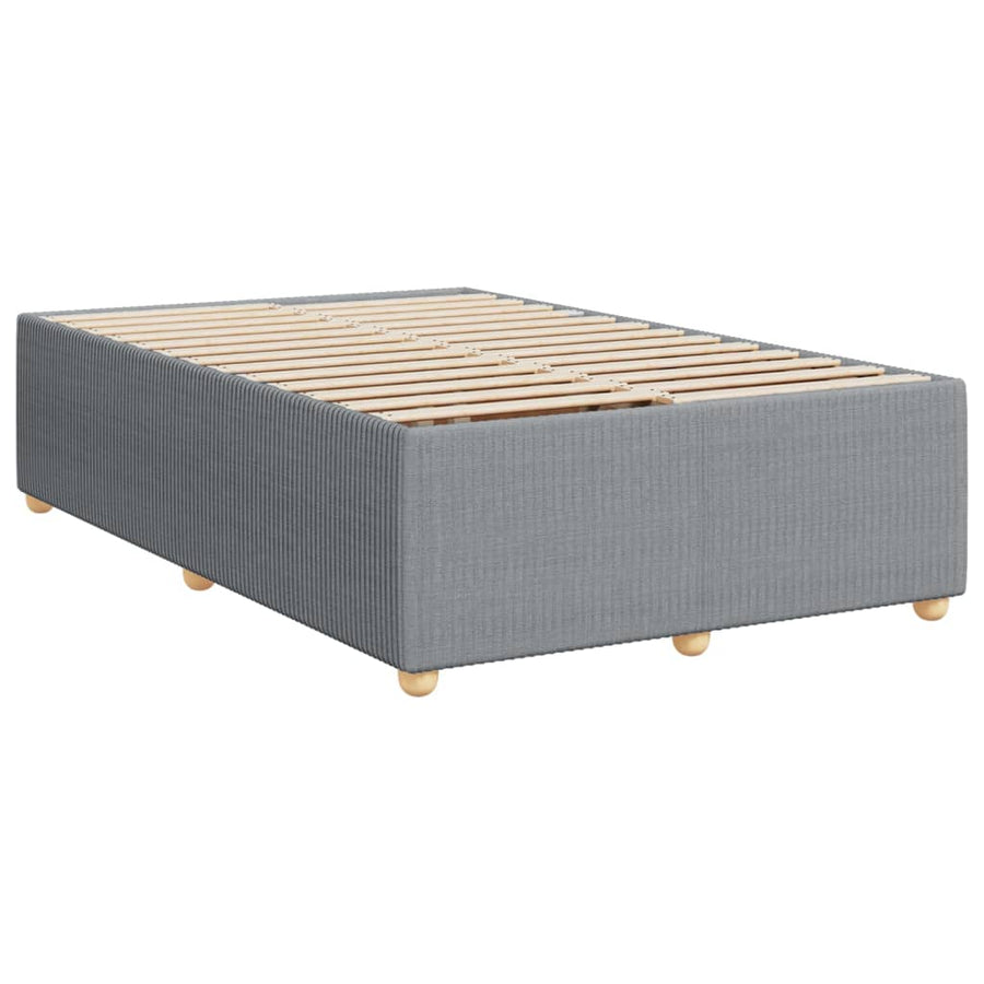 Boxspring met matras stof lichtgrijs 120x190 cm